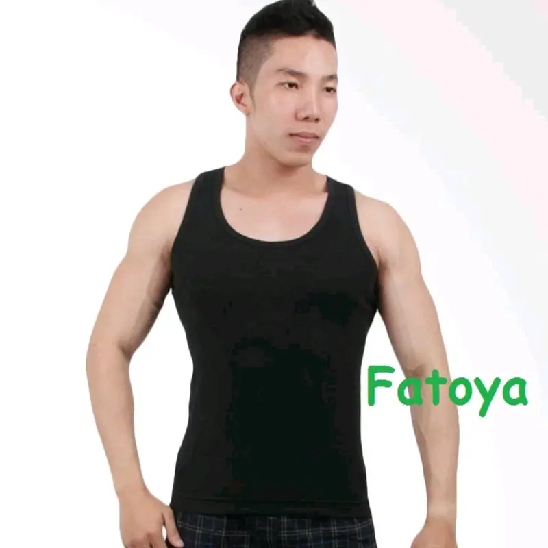 Singlet Dewasa Pria Ukuran Katun Cowok Kaos untuk Cowok dari Bahan Katun Putih Remaja 5