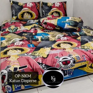 SPREI ANIME KARAKTER BANYAK DIMINATI tersedia motif bola ,aesthetic dll Dilengkapi Sarung Bantal & Guling sesuai ukuran