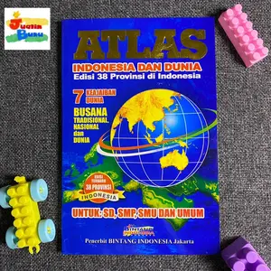 Buku Atlas Indonesia dan Dunia (edisi 34 Provinsi di Indonesia) Ukuran Kecil