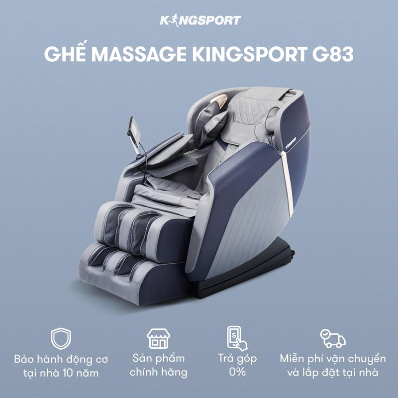 Ghế massage KINGSPORT G83 hệ thống con lăn hiện đại, con lăn lòng bàn chân 3 cấp độ, nhiệt hồng ngoại kép 1