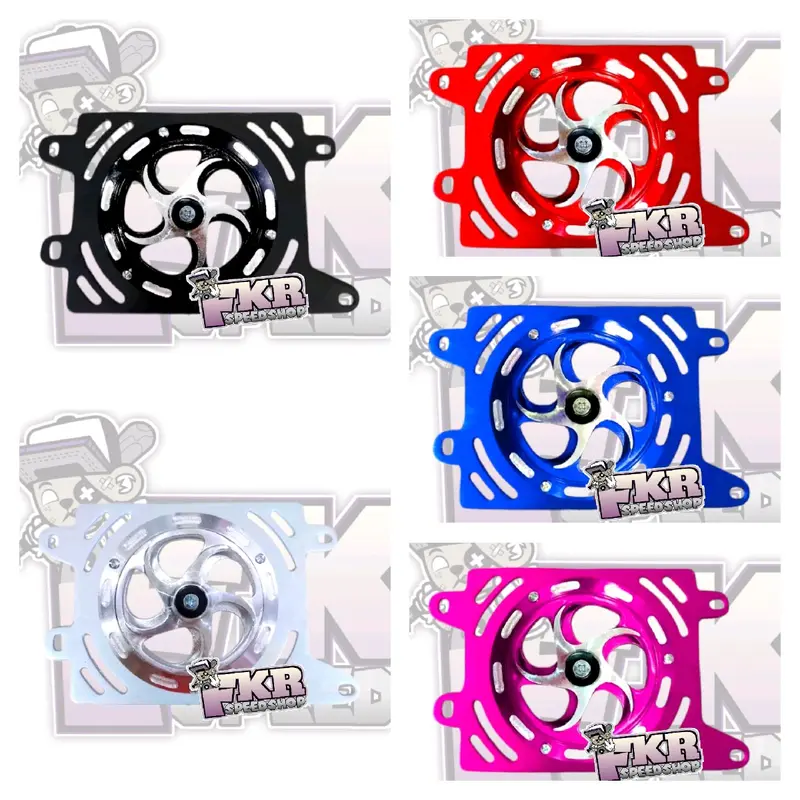 Cover radiator lubang set spiner putar yamaha xeon karbu xeon rc xeon gt 125 almunium free baut + boshing Motorcycle 0
