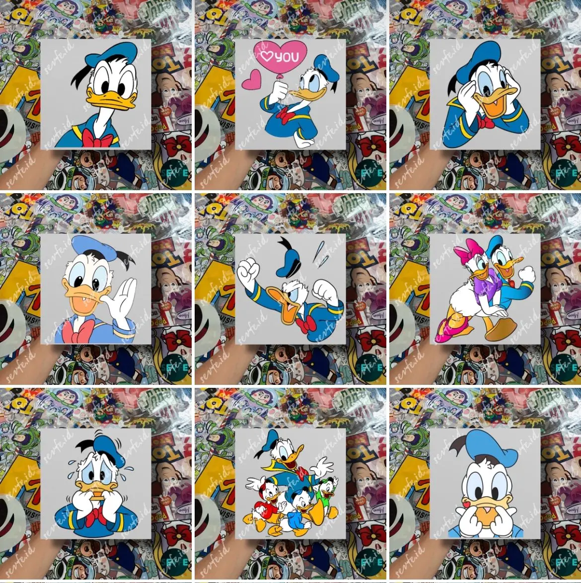 Stiker DTF Sablon Setrika Sablon Stiker DONALD DUCK
