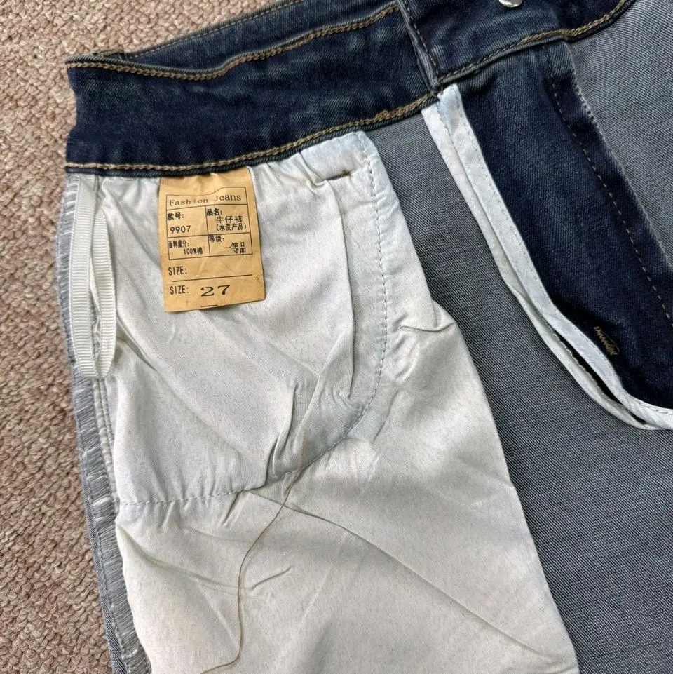 QUẦN JEAN NỮ QC CHẤT CO GIÃN ỐNG XUÔNG XANH ĐẬM FORM CƠ BẢN CHẤT JEAN MỀM 90077 | BigBuy360 - bigbuy360.vn