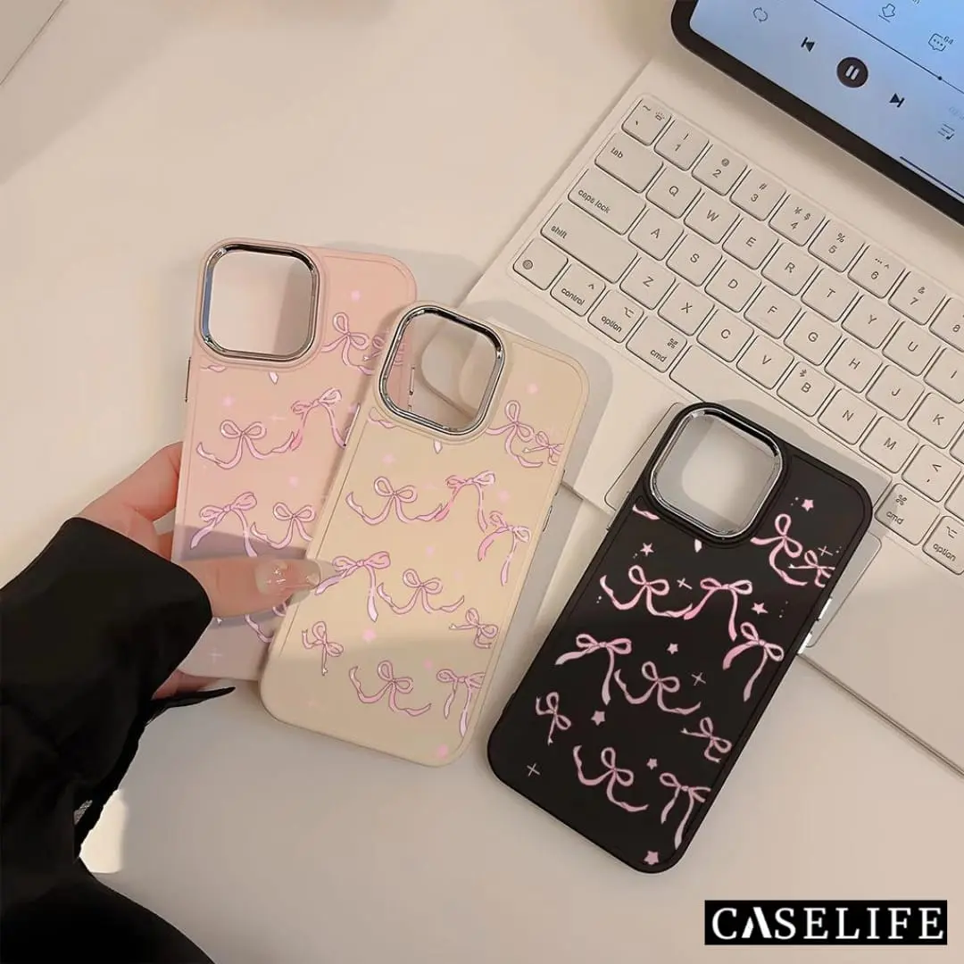 Caselife Electroplated Pita Pink Casing Iphone 11 12 13 14 15 Pro MaX Plus