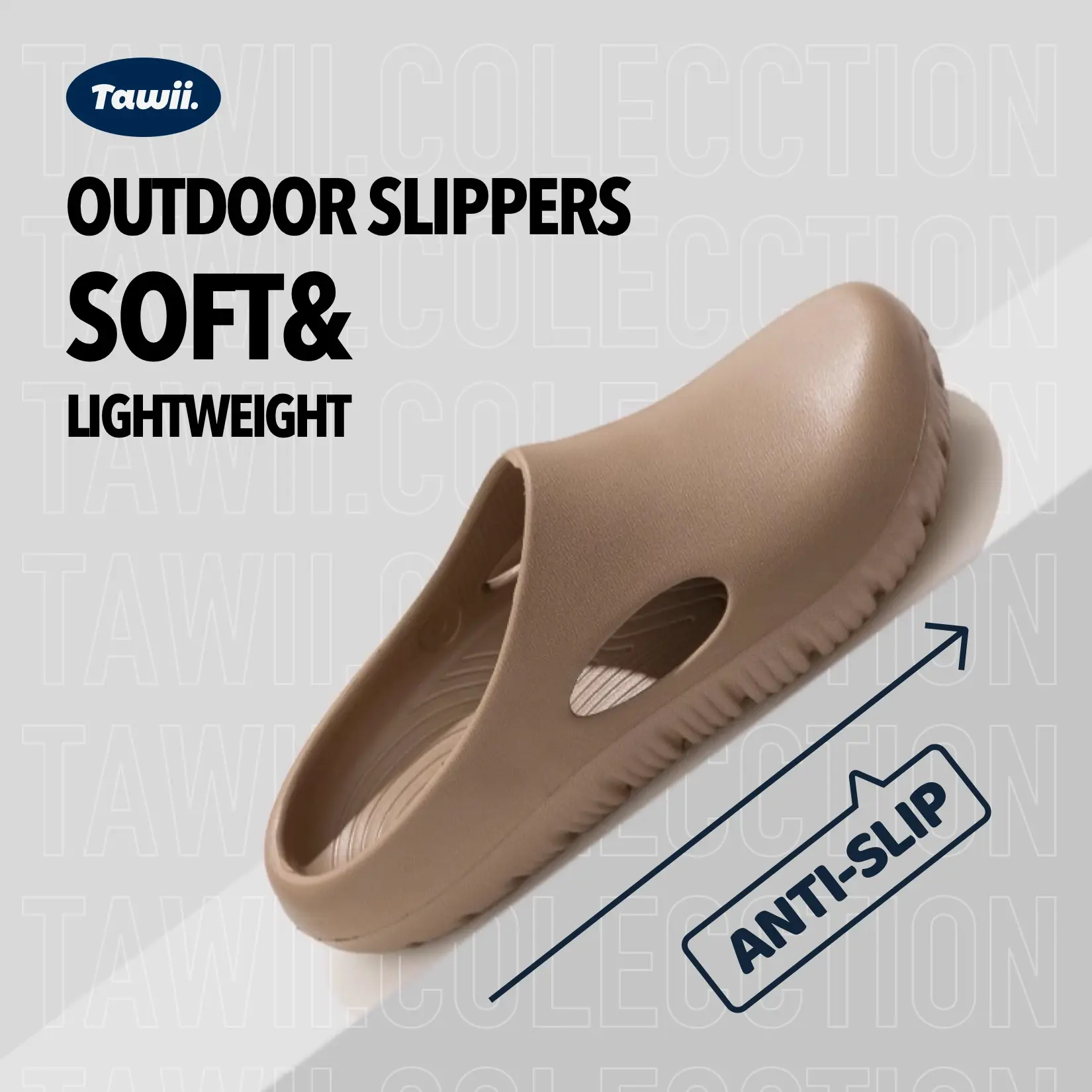 Tawii. Boston Clogs Mule Slippers outdoor Anti-slip Soft lightweight EVA unisex slippers