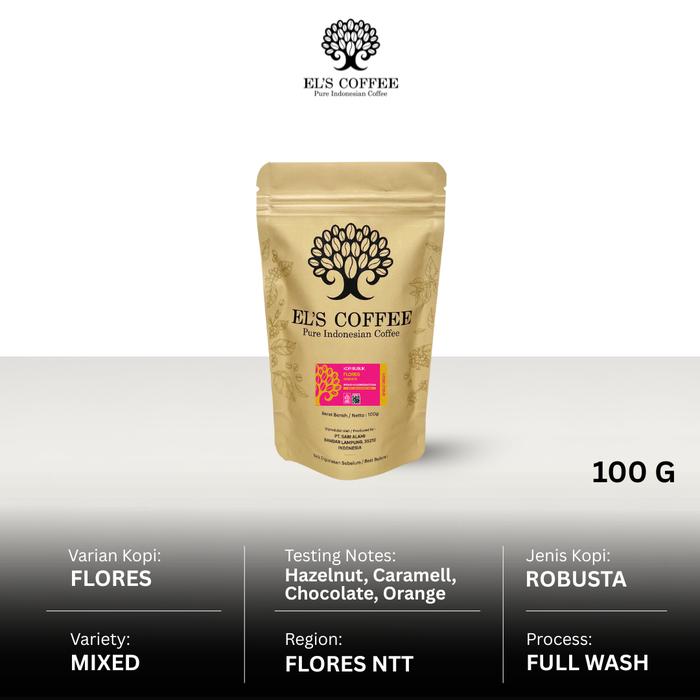 Gambar Kopi Robusta EL'S COFFEE FLORES ROBUSTA 100GR - Bean dari El's Coffee Kota Bandar Lampung Tokopedia