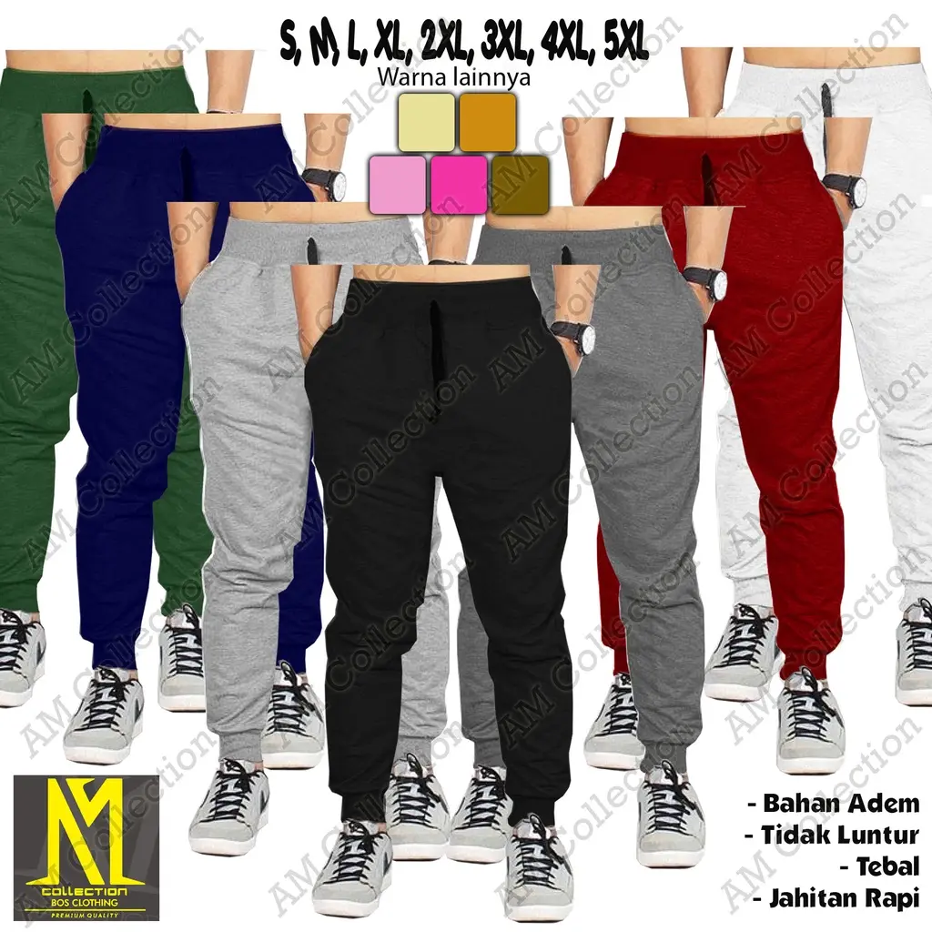 Celana Joger Polos Premium Original Jogger Pria Wanita