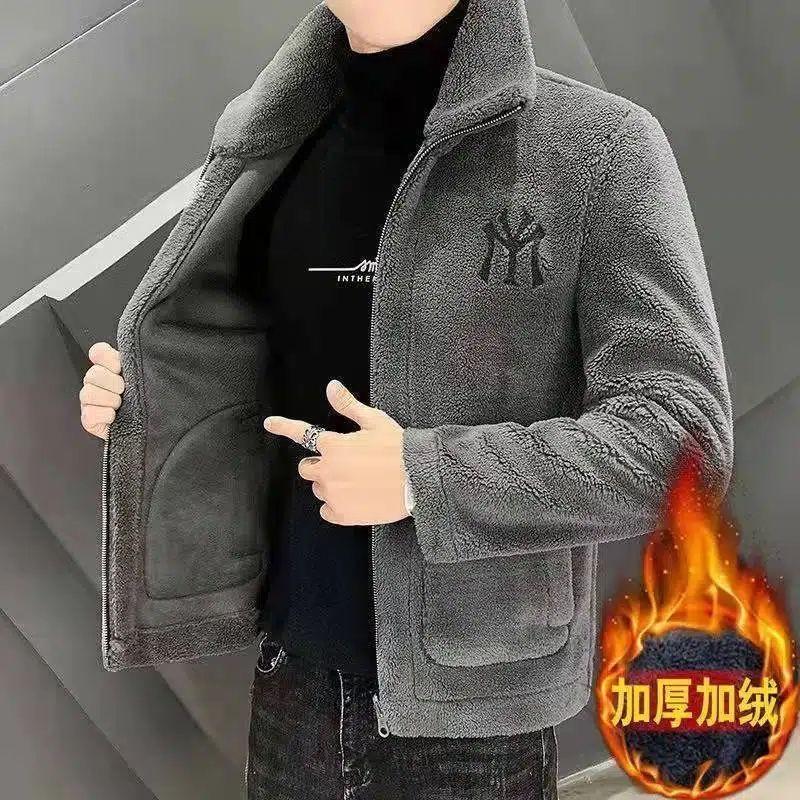 Product Introduction of Áo Khoác Lông Cừu Berber Cho Nam, Quần Áo Dày Lót Lông Cừu Hợp Thời Trang, Áo Khoác Cotton, Mùa Thu Và Mùa Đông, Mới， Menswear， Jacket 20