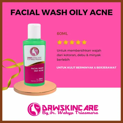 Facial Wash Oily Acne 60Ml Drw Skincare Berjerawat Berminyak