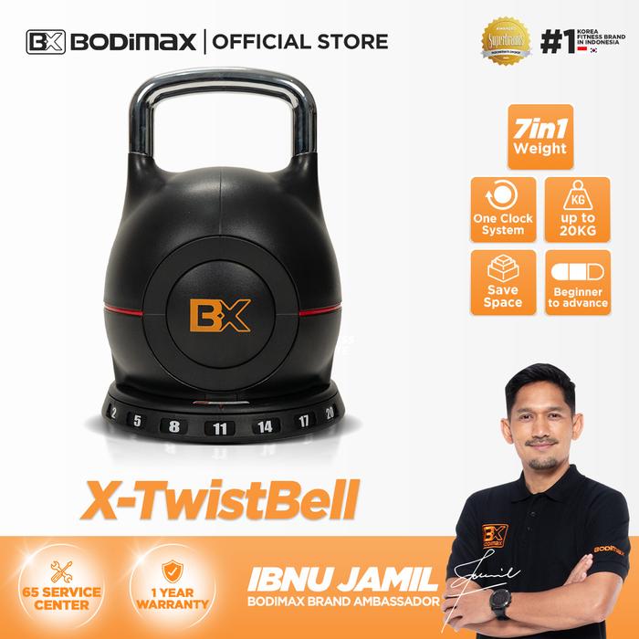 Gambar BODIMAX XTwistBell - Kettlebell 7 in 1 Beban 2 - 20Kg / Twist System Adjustable  / kettlebell set 20kg / Kettlebell barbell dari Bodimax Indonesia Kota Administrasi Jakarta Timur Tokopedia