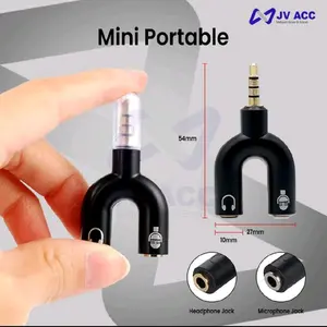 SPLITTER U AUG 3,5 MM KE AUDIO HEADSET DAN MIC SPLITTER FOR GAMING