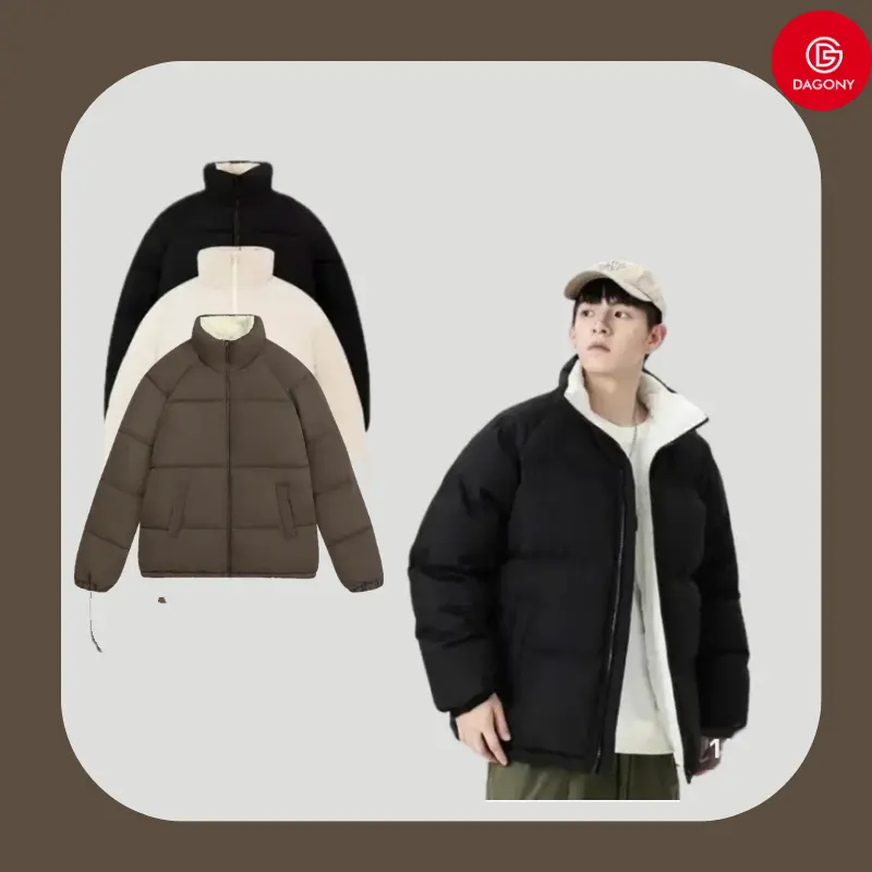 [ DEAL MỞ BÁN ] Áo Phao Lót Lông Lông Cừu Nhân Tạo From Unisex Nam Nữ Mặc Được
