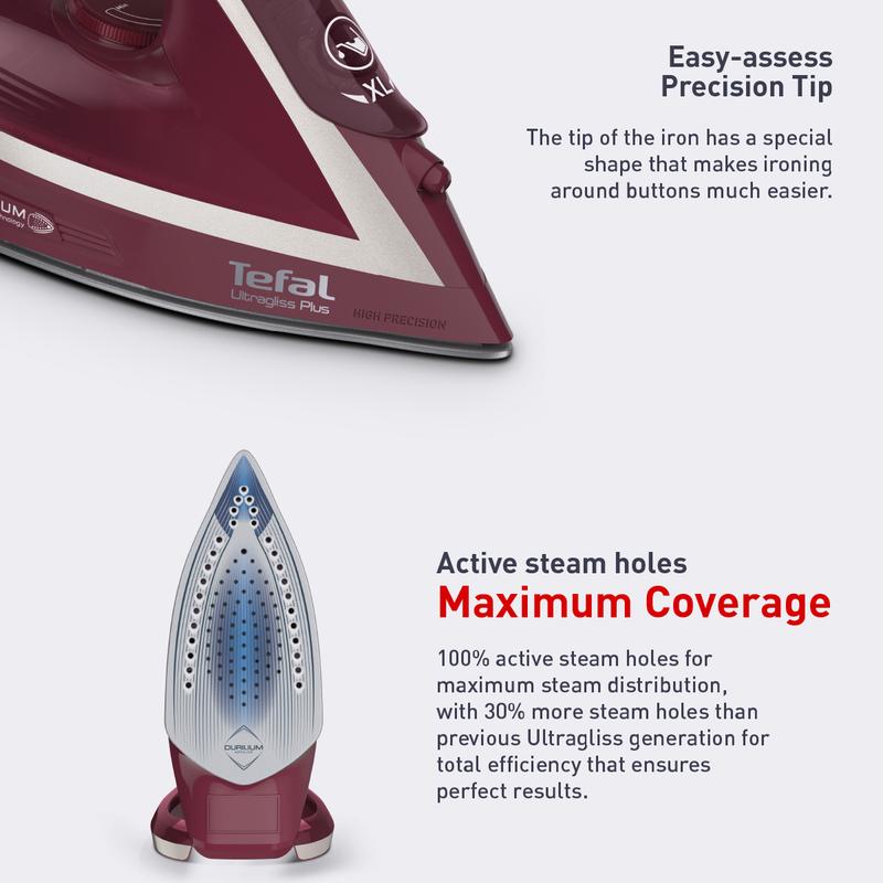 Tefal Steam Iron Ultragliss Plus (Red) FV6820 5
