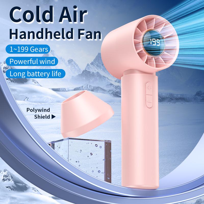 Quạt cầm tay tua bin tốc độ cao, pin dung lượng lớn, quạt tích điện mini 13.000 vòng/phút, gió siêu mạnh rất yên tĩnh 4