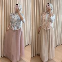 Gambar Delova Wardrobe - ROK TUTU POLOS 3 LAYER Cantik Wanita A-line Korean Style Lebar Kasual Tile Lembut Bridal Import Polos Dewasa MIDI Skirt - Rok Tutu White 3/4 dari Delova Wardrobe Kab. Bantul 3 Tokopedia