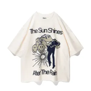 Based On Money - Baju Kaos Boxy Fit Oversize Distro Pria Wanita Sugar Swizzle Sunshines Tee Cotton Combed Print - Yamukni