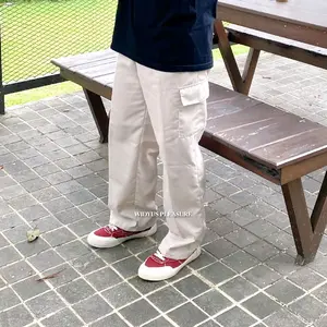 WIDYUS Celana Loose Cargo Pants Pria Wanita Panjang Gombrong Bahan Katun Premium Non Stretch