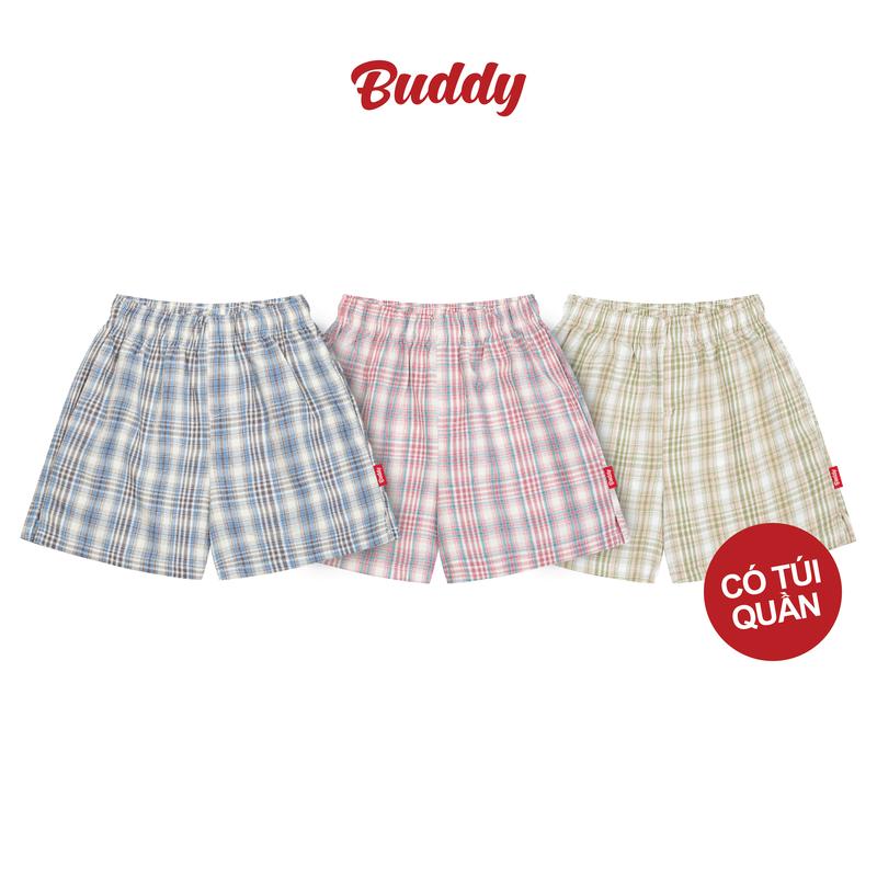 [BUDDY] CARO BOXER - Quần đùi caro nam nữ form ngắn có túi