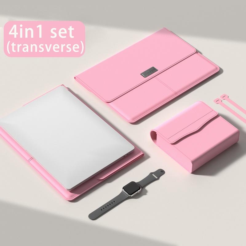 Túi đựng máy tính xách tay 4in1 Túi da PU mềm Túi đựng tay cho Macbook Pro Air 13 inch Máy tính xách tay 11 12 13 14 15 16 inch Đựng Laptop Bag Balo