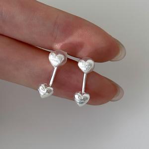 EAR PART NER-女性のためのニッチな素敵なデザインの取り外し可能なハート型スタッドイヤリング、新しいベストセラーの甘い耳アクセサリー（eh-2394）