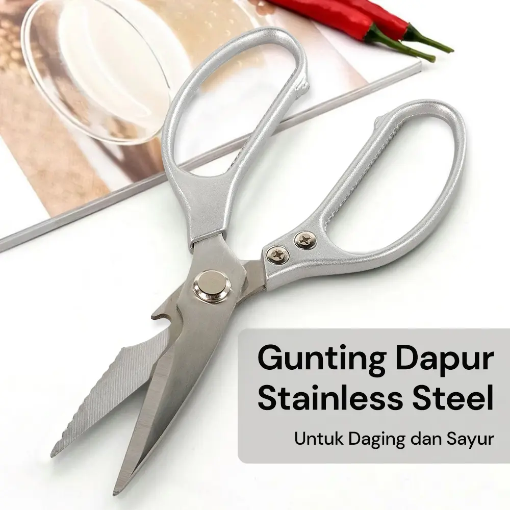 JIALIBAO Gunting Daging Dapur Kitchen Meat Scissors Stainless Steel - K-10