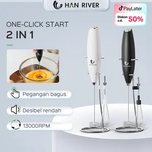 HAN RIVER MIXER Pengocok Susu Milk Frother -hitam/putih