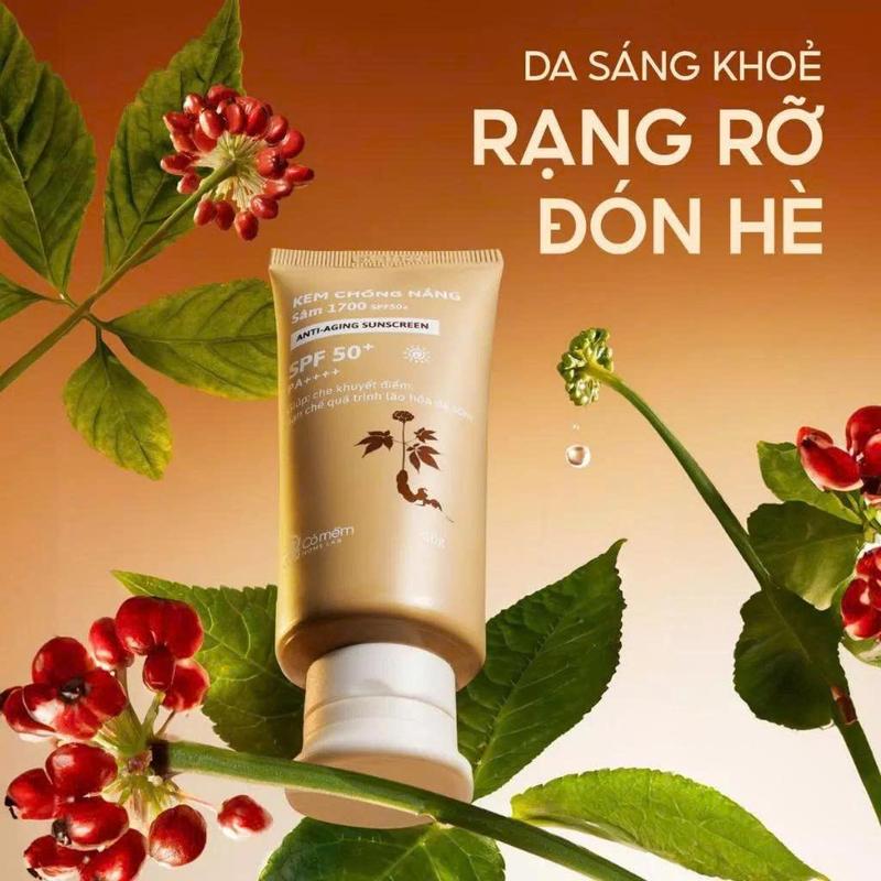 Cỏ Mềm Kem Chống Nắng Sâm 1700 SPF50+ PA++++ 60g Cho Da Dầu Mụn - Bảo Vệ UVA…