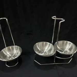 Tempat Dudukkan Ladle Shabu / Tatakan Tatakkan Wadah Standing Sendok Lauk Sayur / Centong Kuah / Sop / Soup / Single Ladle / Double Ladel Stainless Steel
