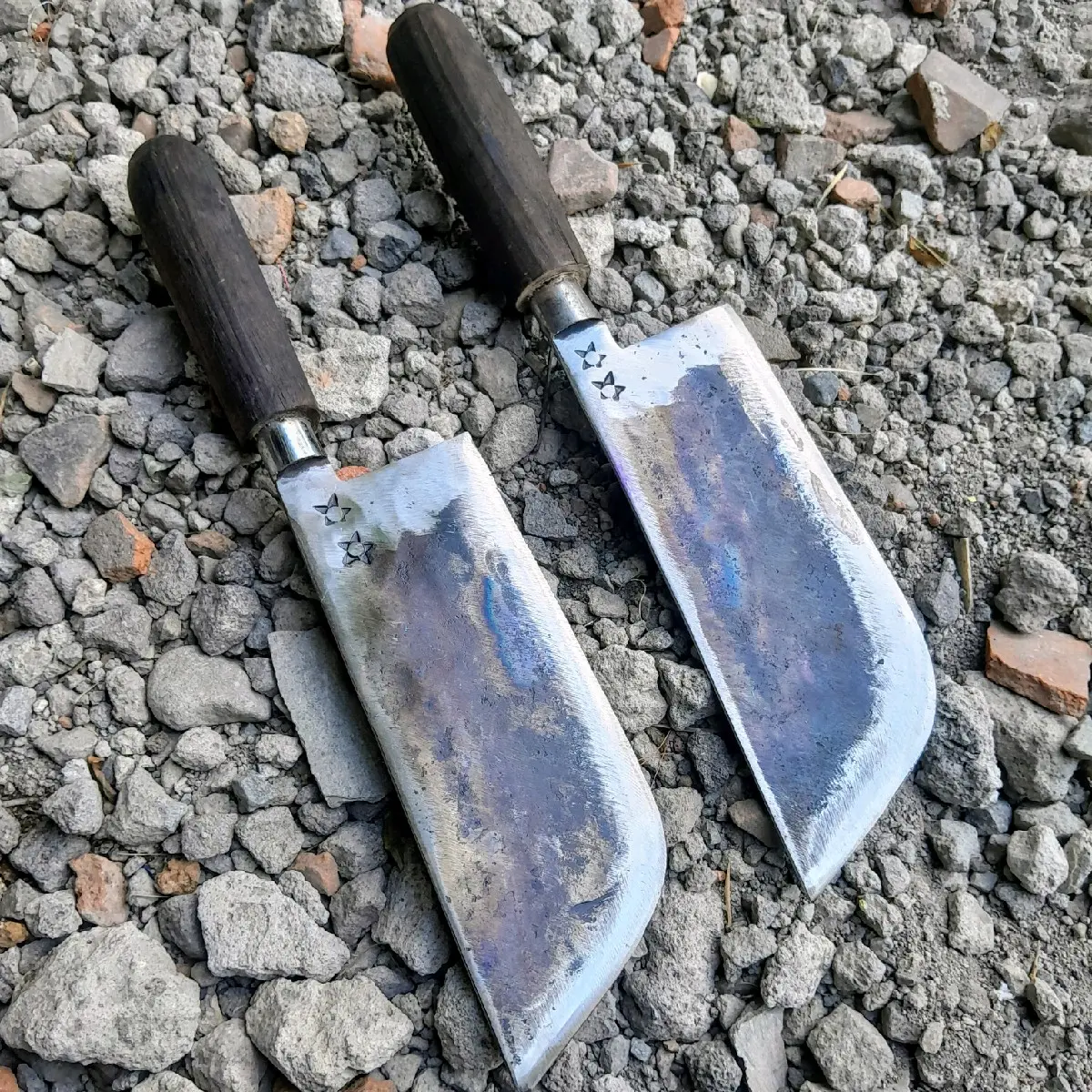 Pisau cacah gagang kayu bahan dari baja pir sepuhan pisau daging pisau serbaguna tahan karat pisau buah pisau dapur