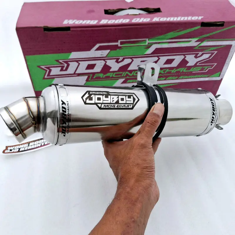 Tabung Silincer Jenong Joy Boy Original Exhaust inlet 50mm Suara Ngebas Adem Full titan Untuk Segala Jenis Motor Motorcycle Asli Knalpot knalpot cbr 150r adem 4