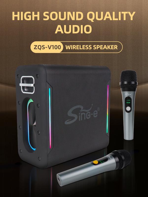  Loa Bluetooth công suất lớn 2 màng loa hát karaoke ngoài trời loa di động loa sub mới Loa có thể sạc pin cho điện thoại 