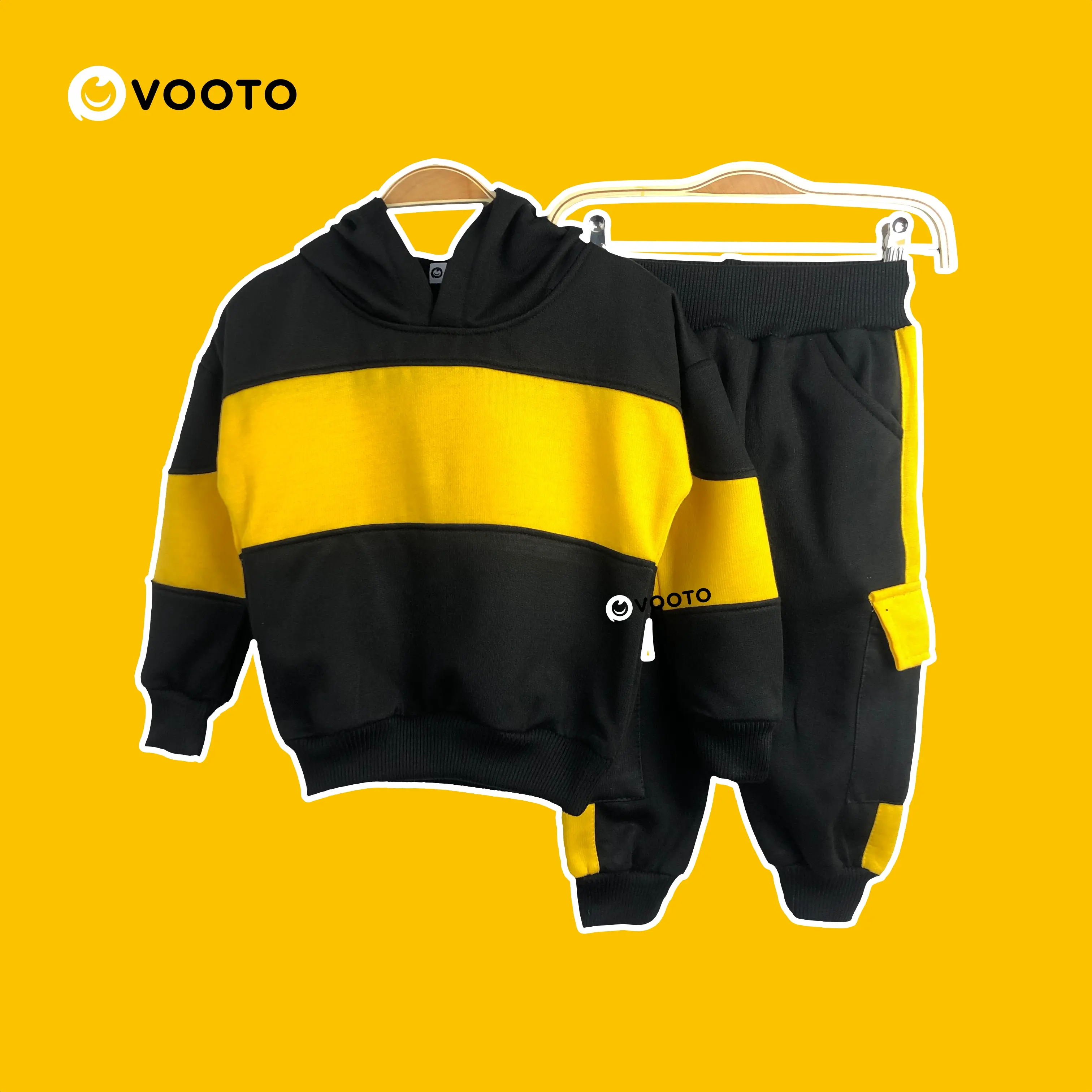 VOOTO KIDS - Set Hodie Anak Bayi Laki-Laki Perempuan Usia 1-10 Tahun Bahan Fleece