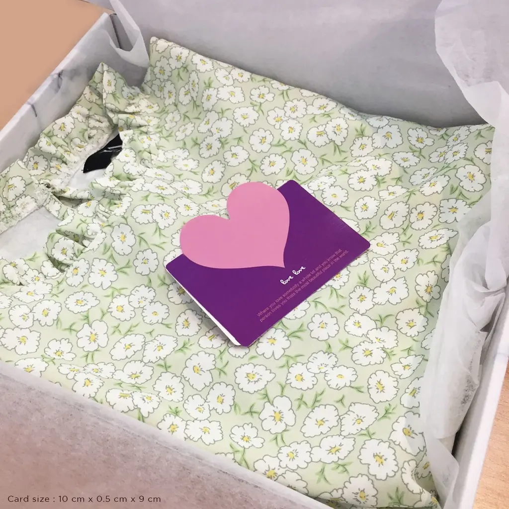ZOE ARISSA GIFT CARD Small Love Note Surprise Gift Packaging Heart Message Special Note