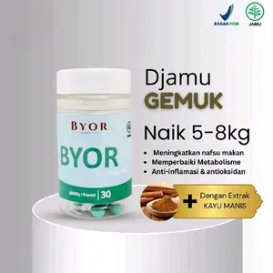 BYOR Jamu Gemuk Isi 30 & 40 Kapsul Meningkatkan Nafsu Makan & Berat Badan