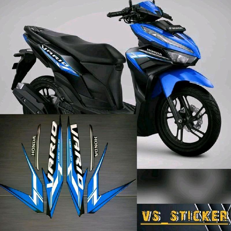 STRIPING LIST STANDART MOTOR HONDA VARIO 125 NEW 2024 MERAH HITAM BIRU STABILO Motorcycle Aksesoris 1