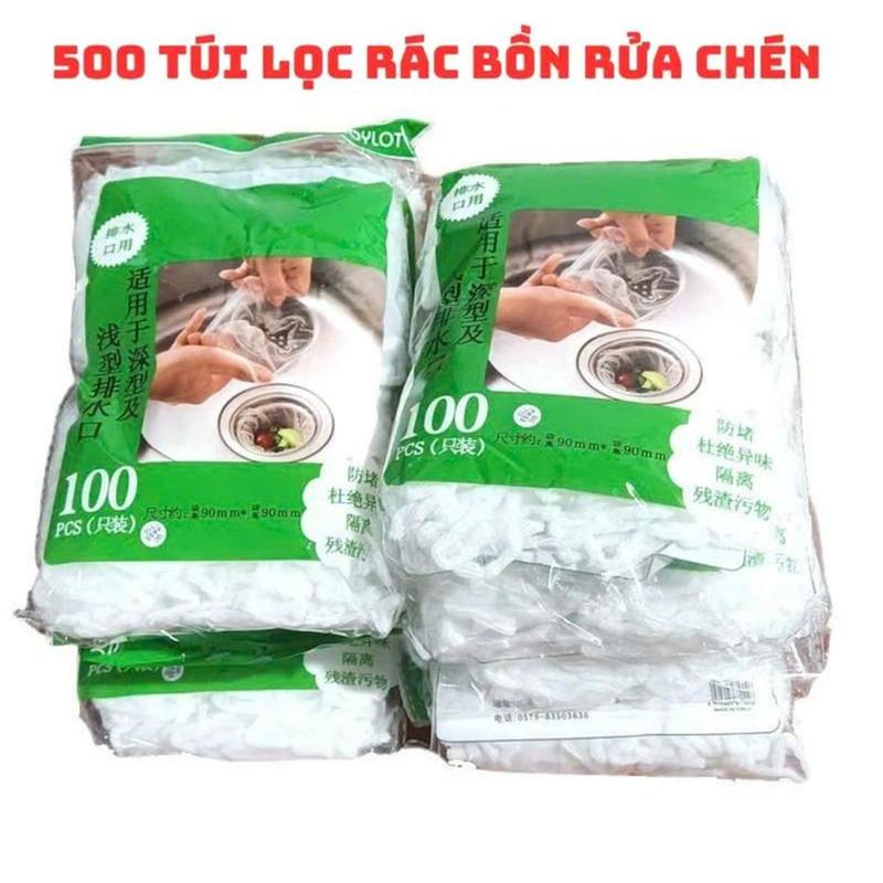 ( Khoảng 300 chiếc ) Túi Lọc Rác Bồn Rửa Chén Bát Thiết Kế Kiểu Lưới Siêu Dai Đầu Có Chun Co Giãn Chống Tắc Nghẽn Ống