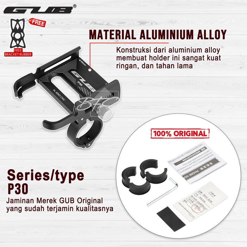 Product Introduction of Paket GUB P30 Phone Holder + Bracket Spion MOTOWOLF ORIGINAL holder hp spion 10