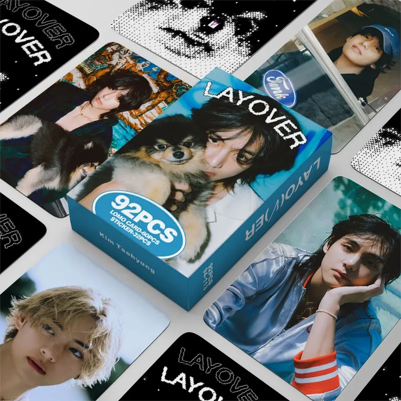 Lomo Card Kpop Thailand Western 1 Pack Isi 92pcs FREE Sticker BTS aespa Blackpink Illit BabyMonster NCT BrightWin Harry Potter Photocard 2