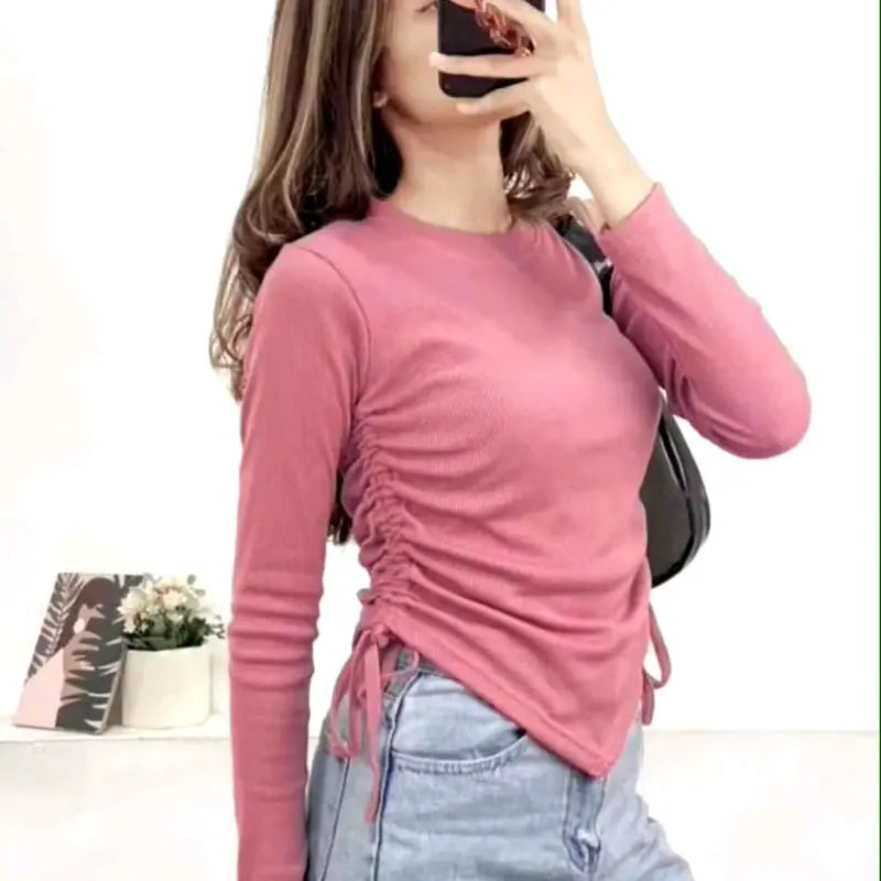 Blouse Serut Samping Tali Serut Korea Style Ukuran All Size dan Jumbo 6