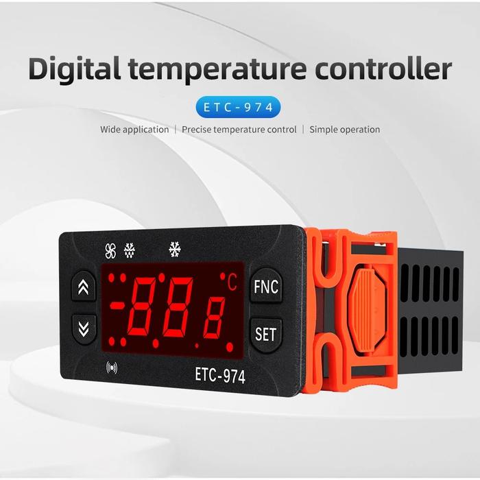 Jual Digital Temperature Control Thermostat Defrost Alarm 230V - ETC ...