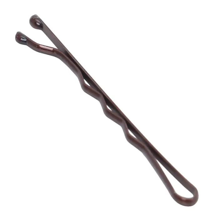 Bobby Pin Brown 1 Set 10 Pcs Jepit Lidi Coklat H0331B - Silver Best Seller 3