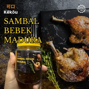 Sambal Bebek Madura / Sambal Hitam / Sambal Hitam Madura Pedas 200 ml Temurah! TERLARIS BUMBU HITAM GURIH/ SAMBAL SIAP MAKAN