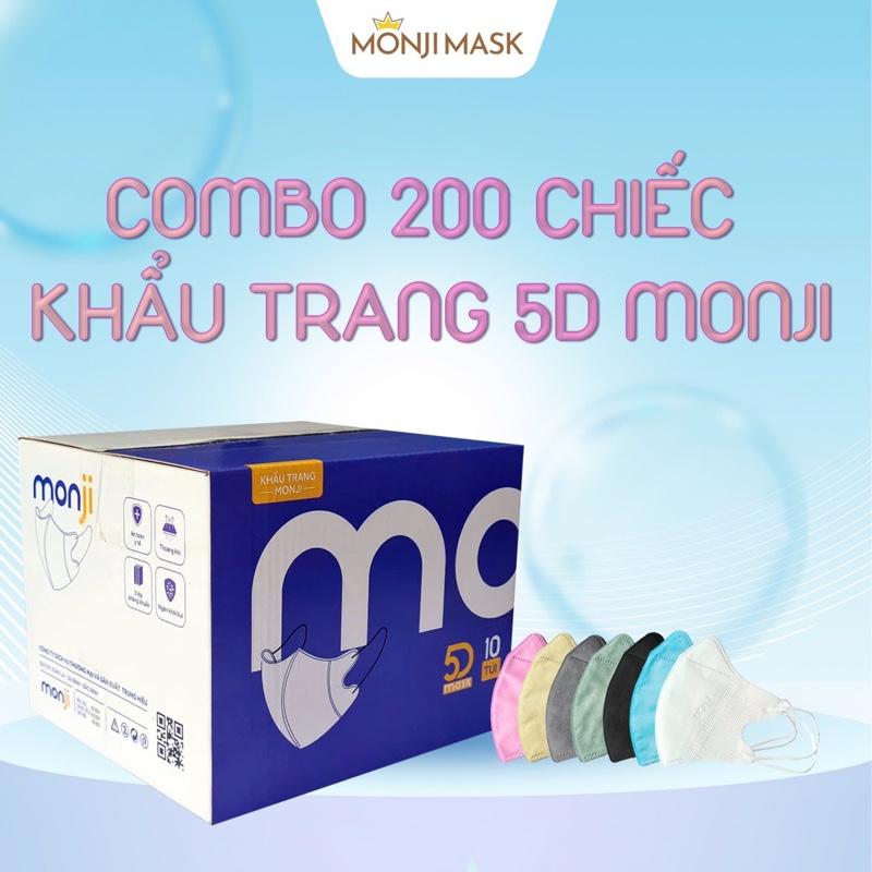 200 Chiếc Khẩu Trang 5D Monji Cao Cấp, Mask 3 Lớp Lọc Khuẩn, - TikTok ...