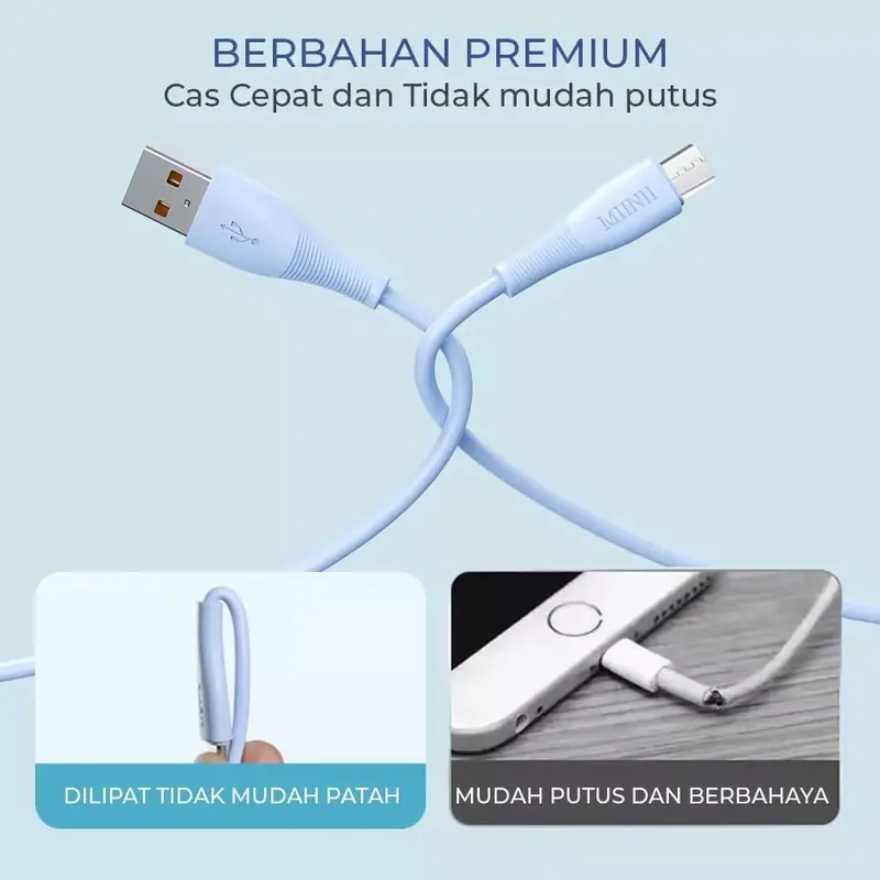 MIINII Kabel data KM-11 Macaron Quick Charge 3A Micro / Type-C Fast Charging 7