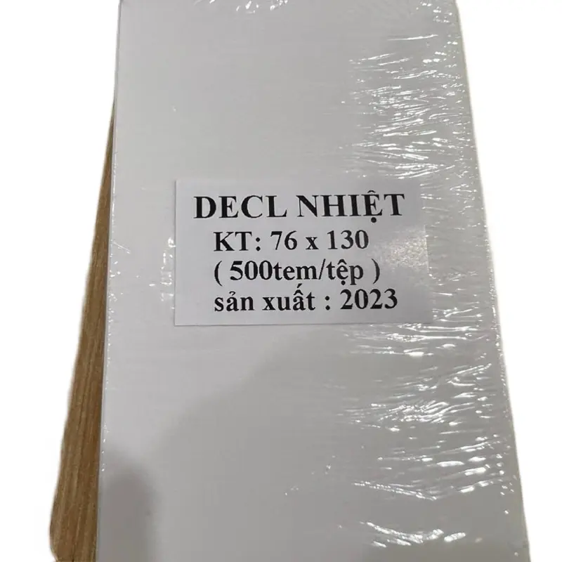 Combo 5 tệp tem nhãn nhiệt kích thước A7 ( 76x130)mm - 500 tem in tem Tmđt - in mã vận đơn, in bill 6