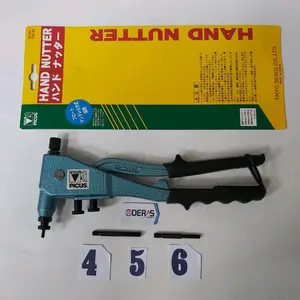 Tang Nut Riveter Nut Hand Nutter dengan kapasitas untuk memasang rivet nut ukuran M4 M5 M6 lengkap dengan mandrel ukuran M4 M5 dan M6.