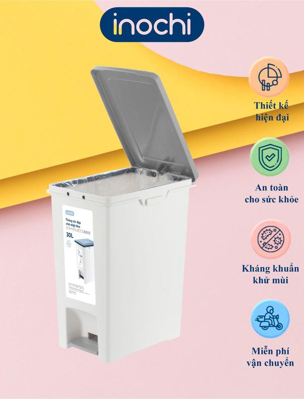[INOCHI] Thùng rác có lõi bên trong 5L,10L,20L,30L-INOCHI đựng Rác văn Phòng, Khách sạn, Gia đình, trong nhà và ngoài hành lang Inox