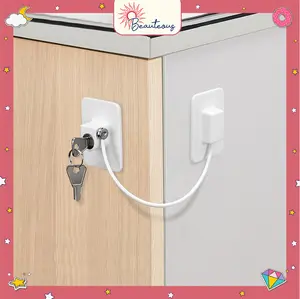 Kunci Pengaman Pintu Lemari Jendela Laci Kulkas Lock Pengaman Maling Jangkauan Anak-Anak