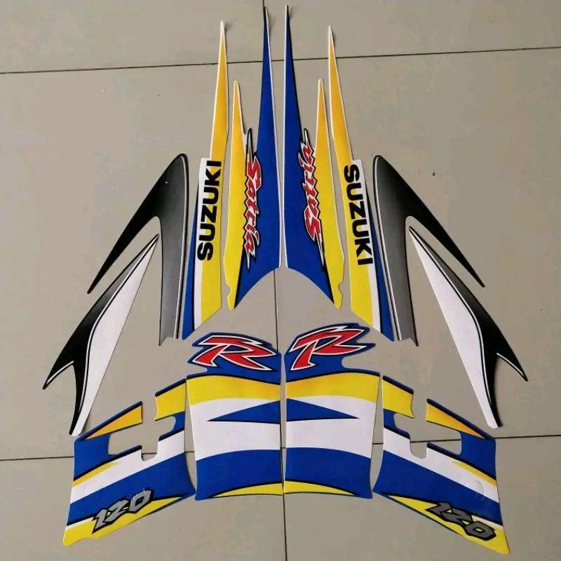 Product Introduction of striping suzuki satria 120 r 2004 2005 2tax Malaysia hiu biru putih body standar berkualitas Motorcycle Kendaraan 5