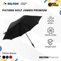 Gambar Payung Golf Besar Jumbo Premium RR 120cm Buka Otomatis Anti Sinar UV Payung Hujan - Merah dari RELTON Kota Bandung 1 Tokopedia